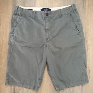 Hollister Soft, Gray Flat Front Long Shorts